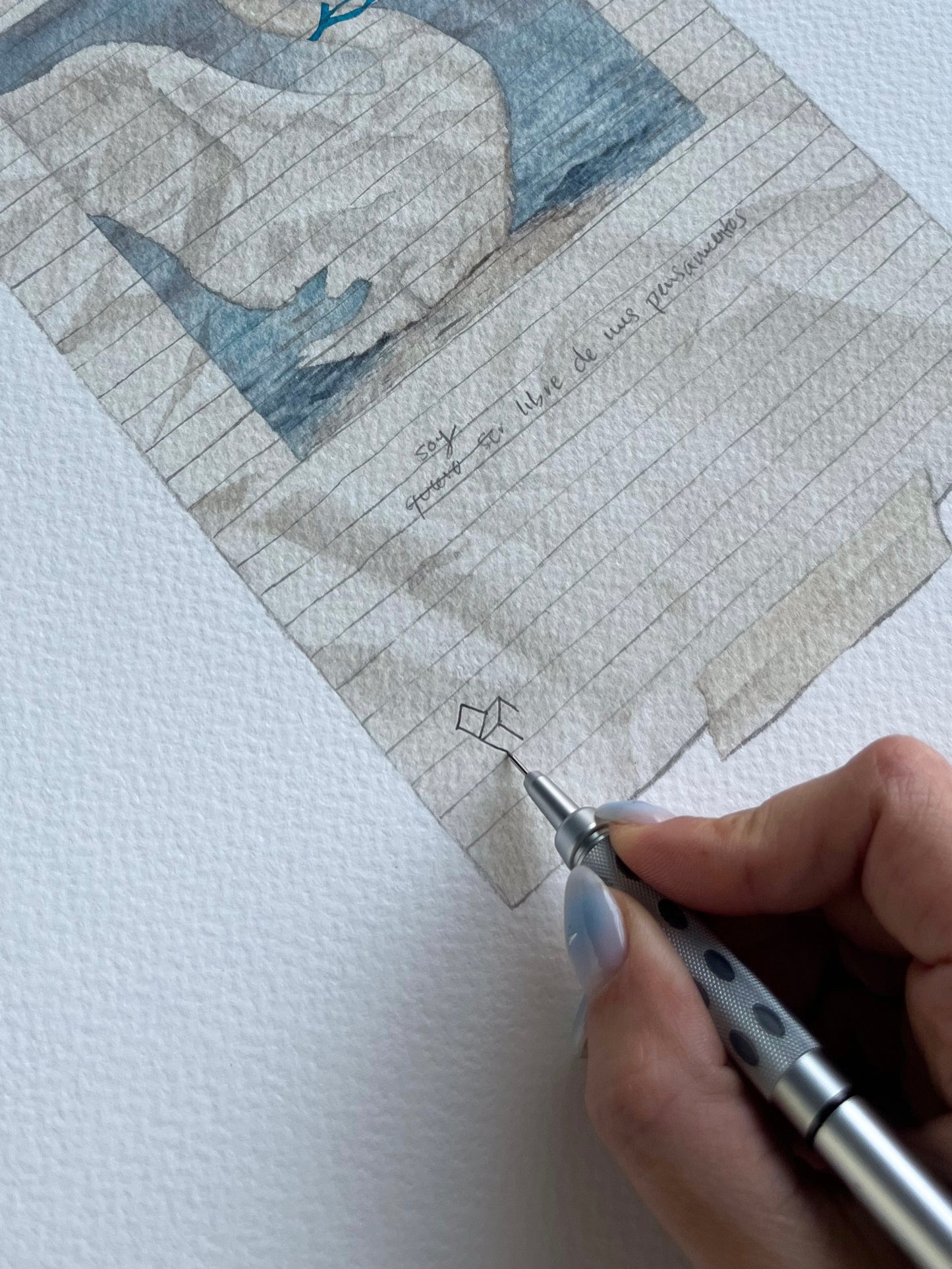 hand-embellished print cisne negro