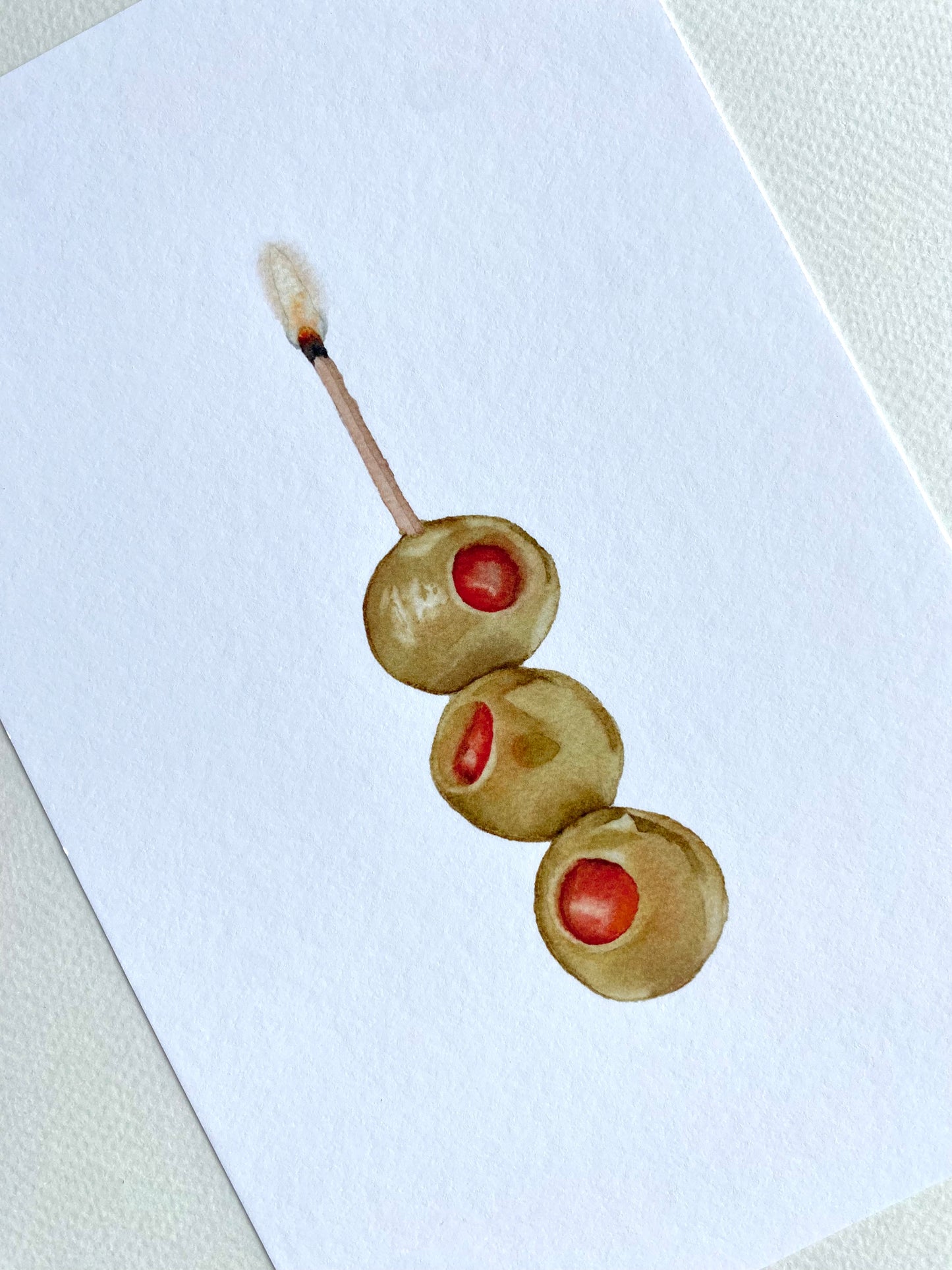 olive cake birthday card