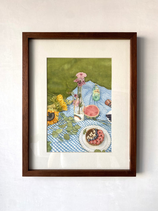 Birthday picnic print (made-to-order)