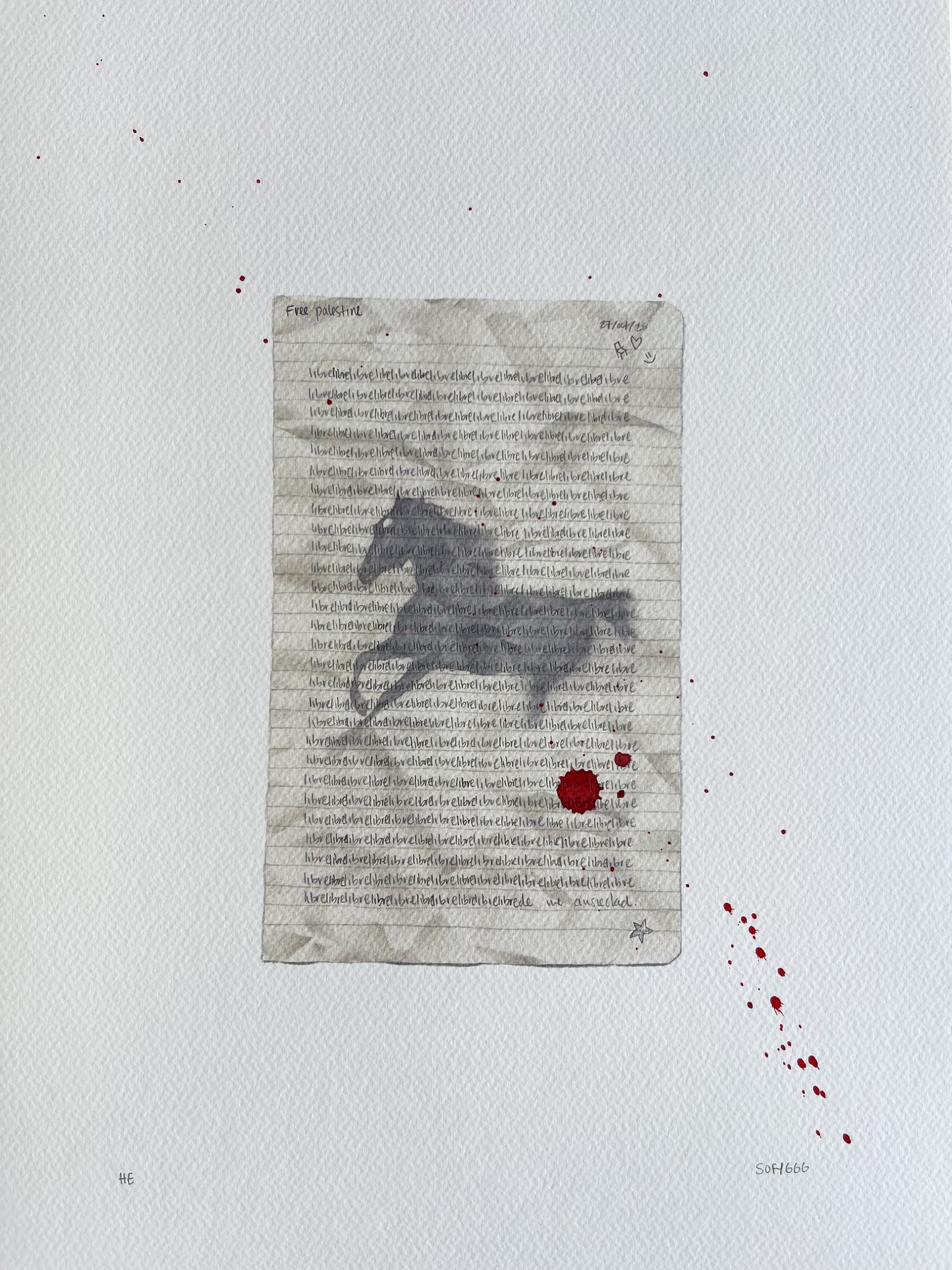 hand-embellished print libre