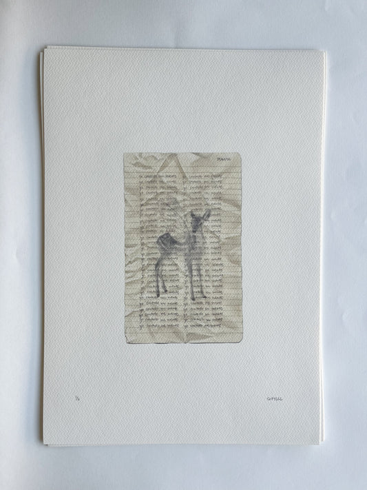 deer in the headlights print