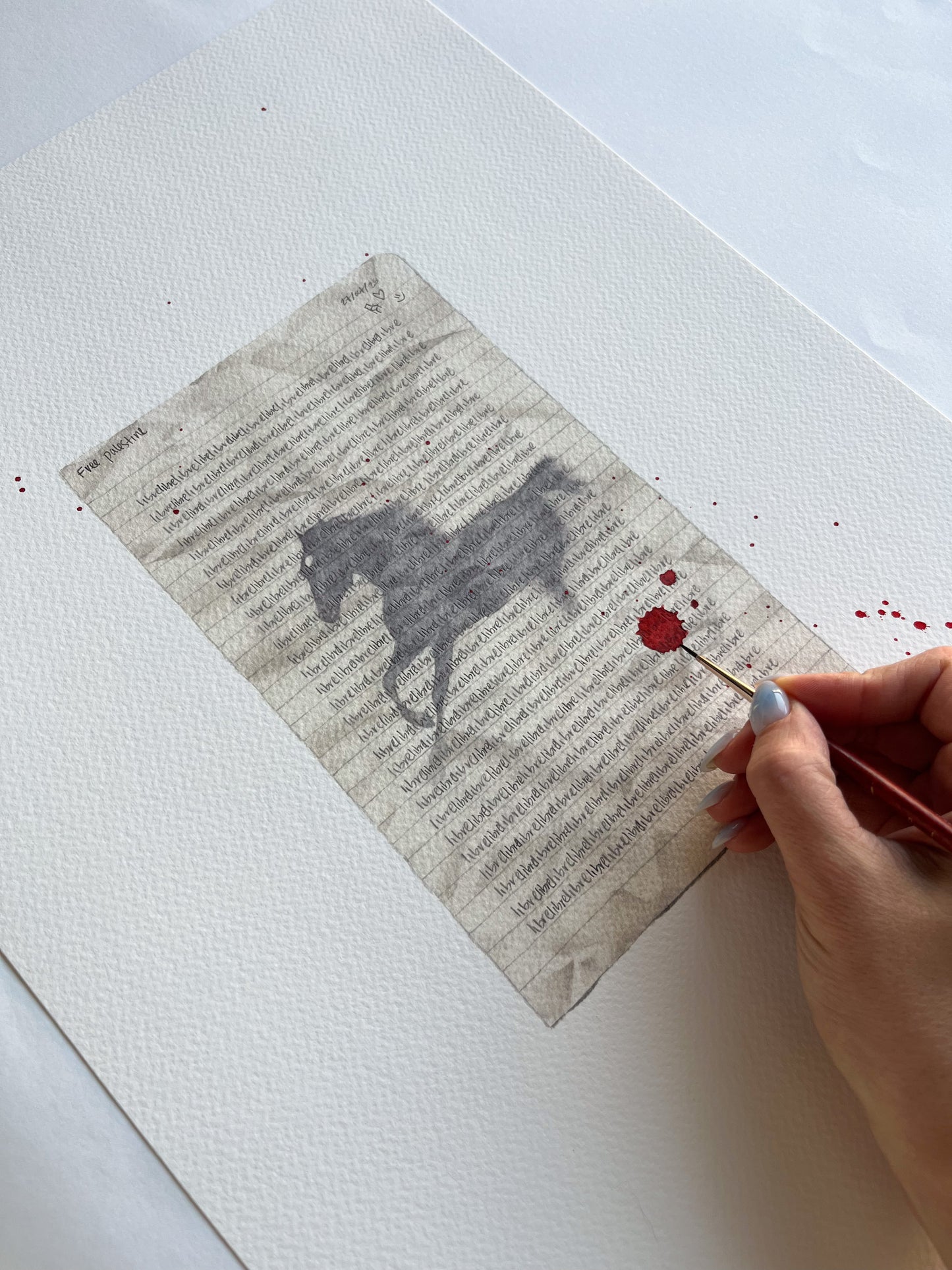 hand-embellished print libre