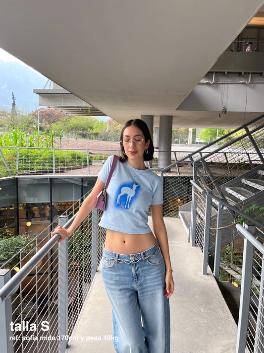 deer in the headlights baby tee