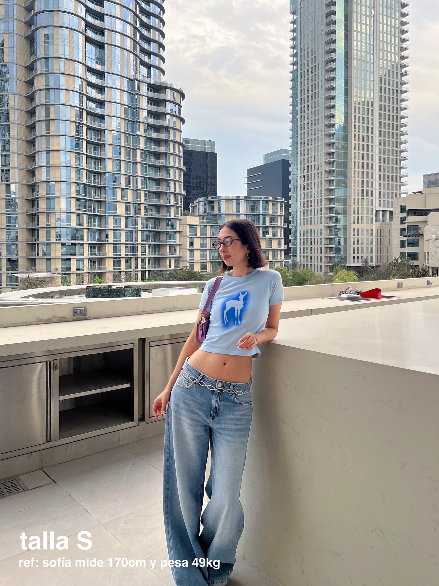 deer in the headlights baby tee