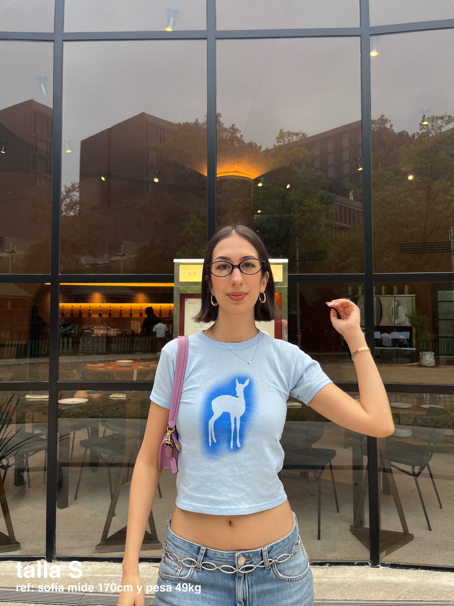 deer in the headlights baby tee