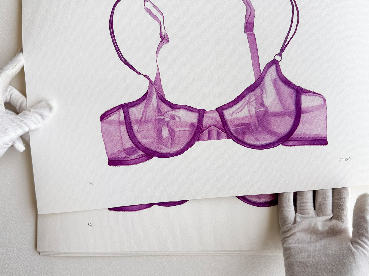 brasier morado print