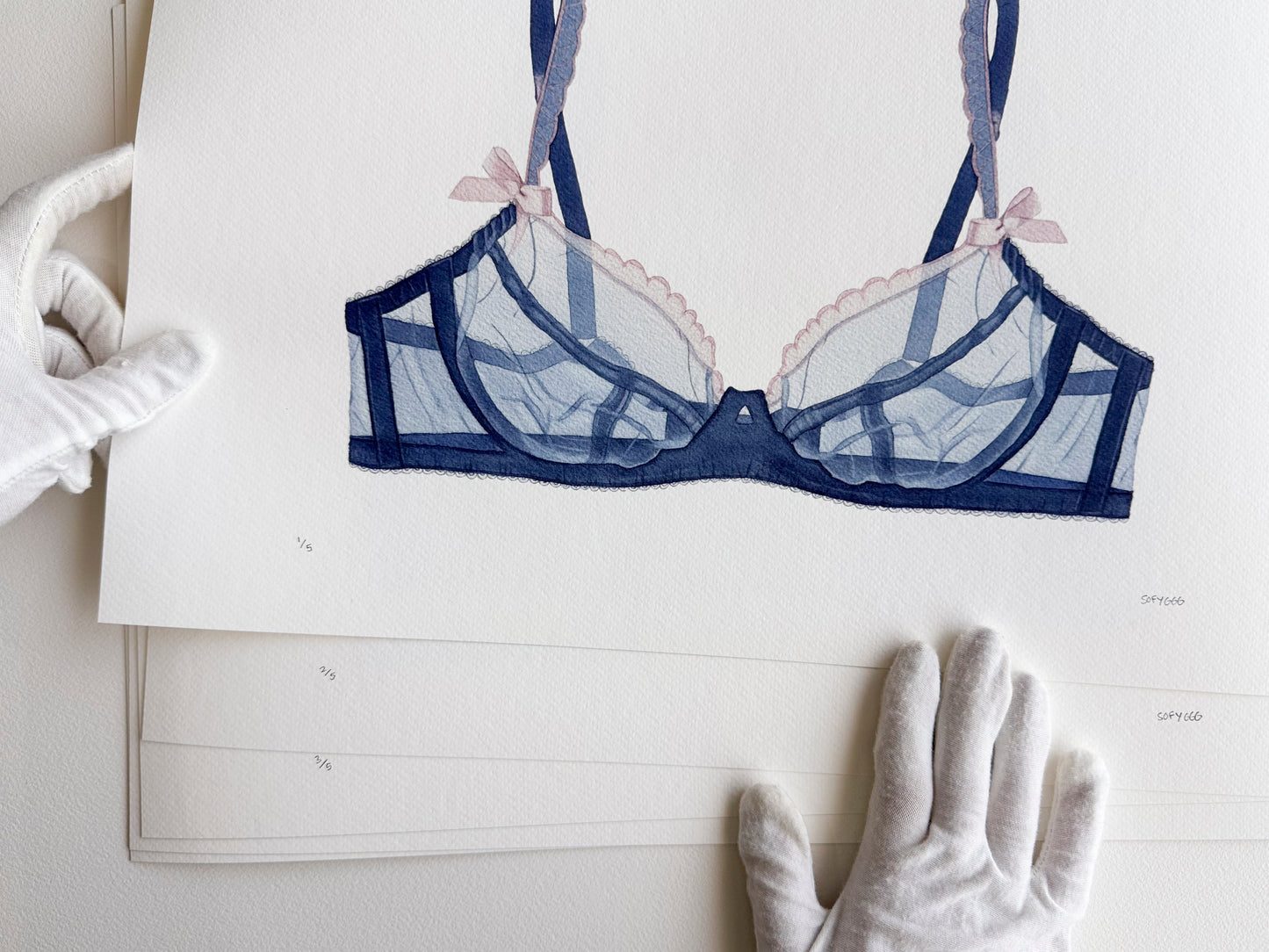 brasier azul print