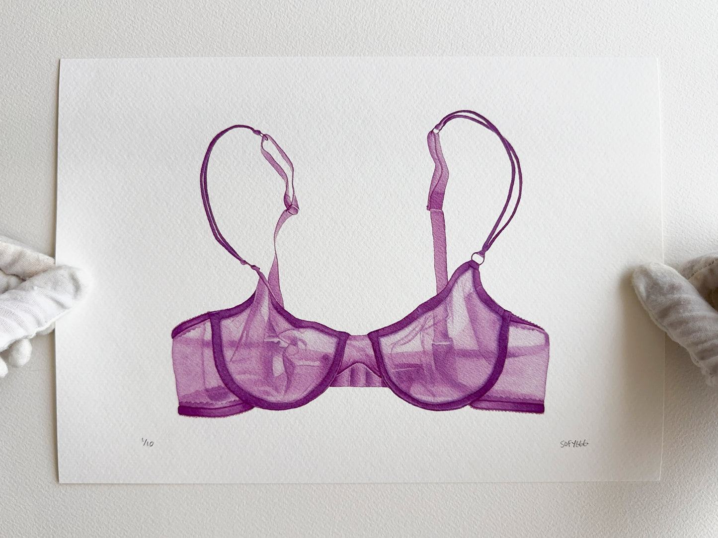 brasier morado print