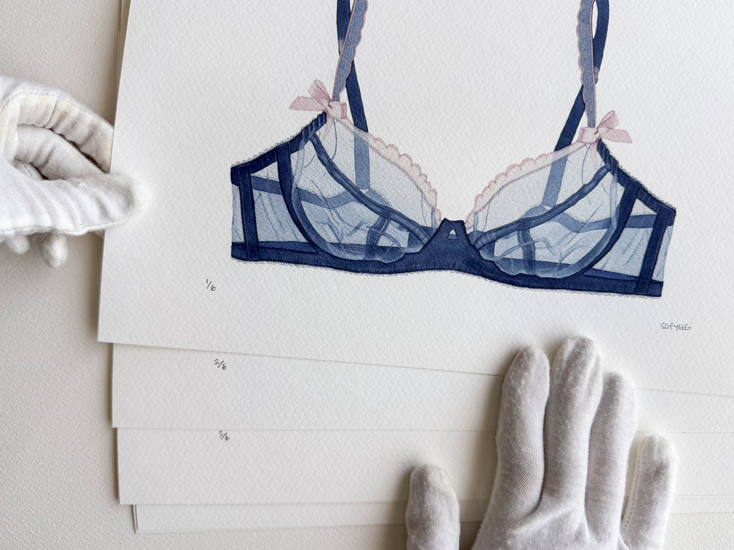 brasier azul print