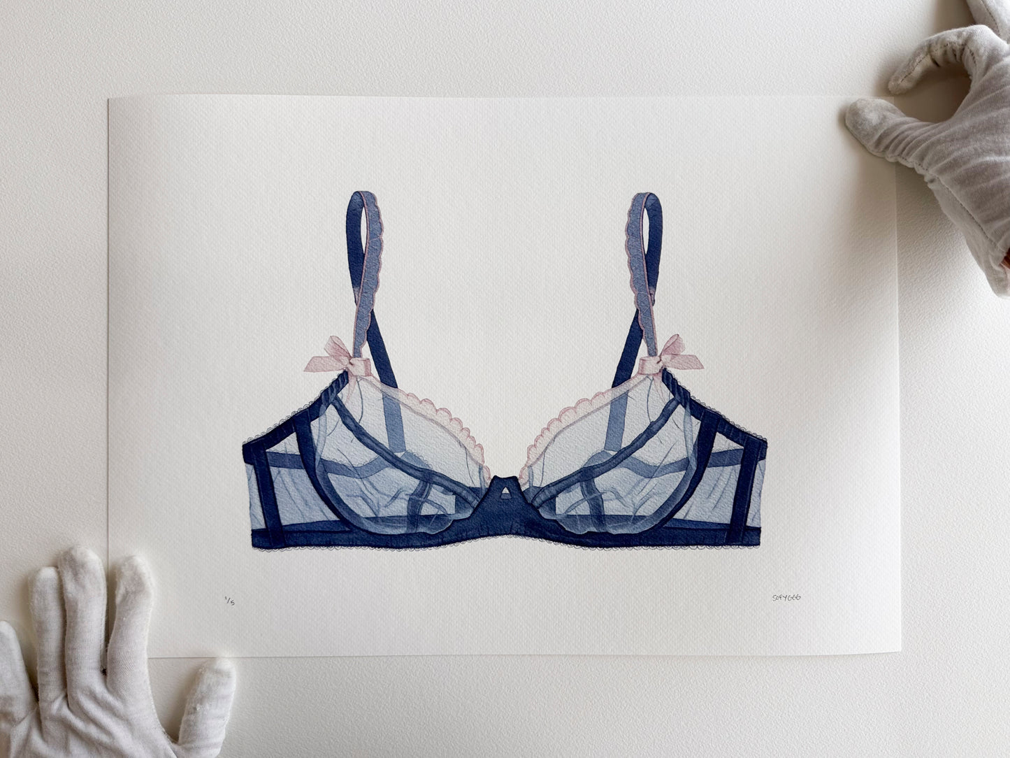 brasier azul print